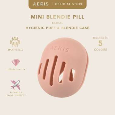 Aeris Beauté Mini Blendie Pill Sugar | Tempat Case Puff Beauty Blender Spons Coral
