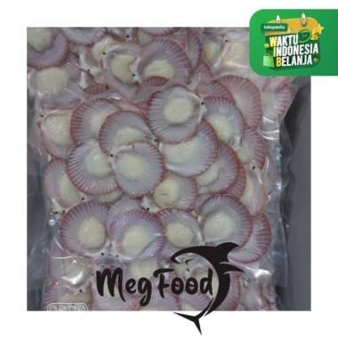 KERANG SRIMPING BERSIH 500 GRAM ISI 40 sd 50 pcs I HALF SHELL SCALLOP