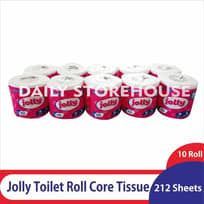 Tissue Jolly Toilet Core Non Emboss 10 Rolls 200 Sheets Tisu Bathroom