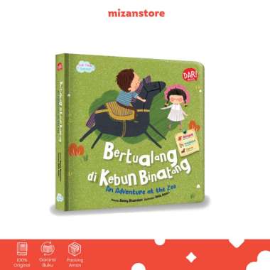 Mizan Buku Anak Seri The Twin Explorer: Bertualang Di Kebun Binatang (Boardbook) Bilingual