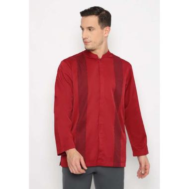 Jobb Aljazair Koko Pria Lengan Panjang Regular Fit Maroon MAROON XXL