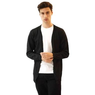 Houseofcuff Cardigan Pria Oversize Sweater Korea Big Size Jumbo Hitam Hitam