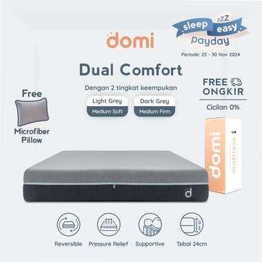 Domi All New Dual Comfort Mattress - Kasur Busa Dua Tingkat Soft dan Firm 100 x 200