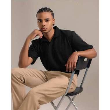 Broodis Kaos Polo Waffy Black XL