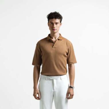 Broodis Kaos Polo Shirt Pria Kerah MAVI - TOMFFY Polo Knit Brown L