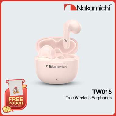 Nakamichi TW015 True Wireless Earphone Bluetooth Gaming TWS HD Pink
