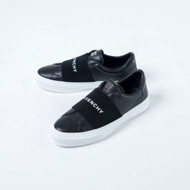 Sepatu GIVENCHY URBAN TEXT STRAP BLACK SNEAKER 100% ORIGINAL EU ​- 40