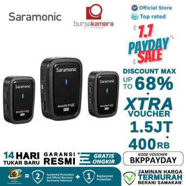 BKP Saramonic Blink 500 ProX Q20 Dual Wireless Microphone System Garansi RESMI