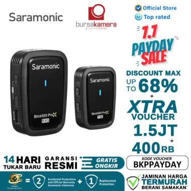 BKP Saramonic Blink 500 ProX Q10 Dual Wireless Microphone System Garansi RESMI