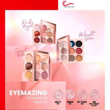 Hanasui Eyemazing Eyeshadow Palette 9 Colors 9 Warna Sunset Date