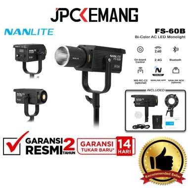 JPC KEMANG Nanlite FS-60B LED Bi Color Spotlight Studio Lighting Video Light Flash FS 60 B FS60B GAR