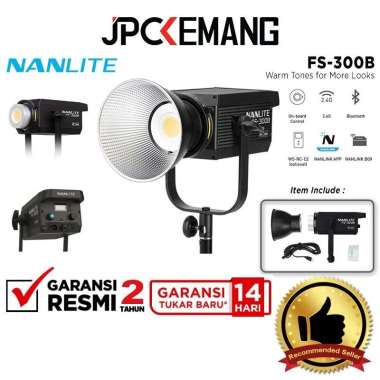 JPC KEMANG Nanlite FS-300B LED Bi Color Spotlight Studio Lighting Video Light Flash FS 300 B GARANSI