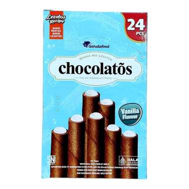 GERY ROLL CHOCOLATOS VANILLA Wafer Roll Vanilla Gery Chocolatos BIRU
