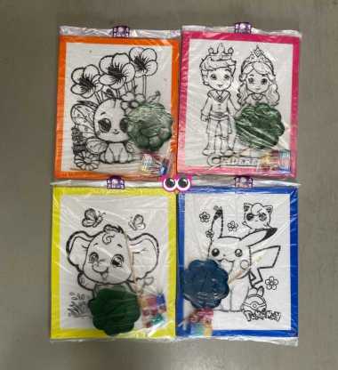 STEROFOAM GABUS LUKIS SET MEDIA MEWARNAI ANAK SET LUKIS + DUS