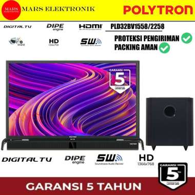 TV LED POLYTRON PLD32BV1558 - 32 INCHI - SOUNDBAR DIGITAL TV - GARANSI RESMI - POLYTRON LED TV PLD 3