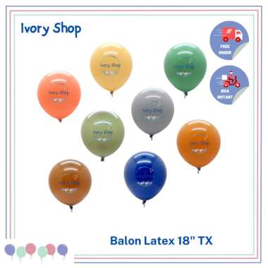 Balon Latex 12 Inch Reto Vintage Satuan Tx Tongxuan 12" Aquamarine