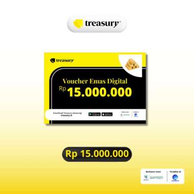 Voucher Emas Digital Treasury [15.000.000 atau 15 juta] -