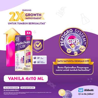 PediaSure Go Vanila (1-10th) - Nutrisi UHT - 4x110ml
