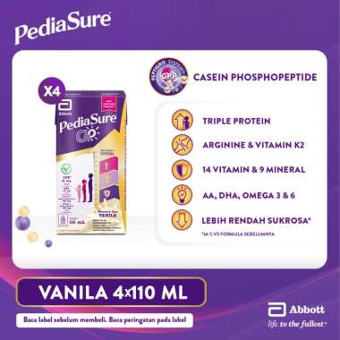 Promo Harga Pediasure Go Susu UHT Vanilla 110 ml - Blibli