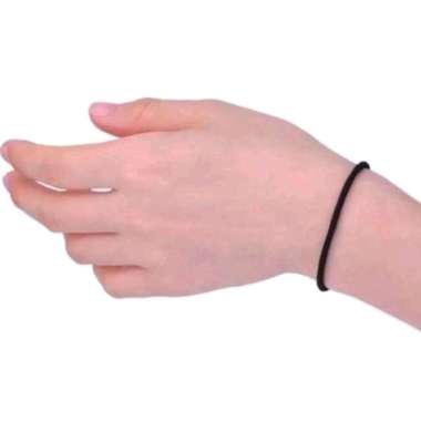 Gelang Karet Polos Hitam Pria dan Wanita 20pcs (Gelang Karet Tangan)