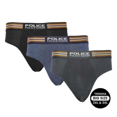 POLICE Celana Dalam Cotton Spandex Premium Pria - Tersedia Big Size XXL