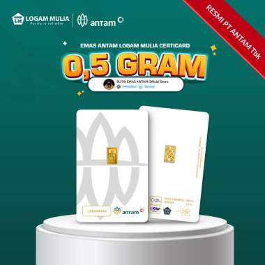 Emas ANTAM Logam Mulia Certicard - 0,5 gr TANPA DOMPET