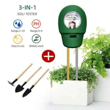 PH Meter Tanah 3 in 1 Alat Ukur Kelembaban & Kesuburan & Ph Tanah