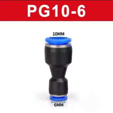 PG 10-6 Pneumatic Fitting Reducer 10mm Ke 6mm