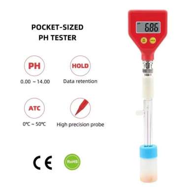 PH-98108 pH Meter Digital Dengan Probe Kaca Sharp Glass Electrode Cocok Untuk Makanan Keju Susu Air 