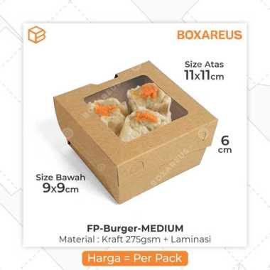 Box Dimsum Snack Box Burger Kotak Dus Makanan Takoyaki | FP Burger Medium