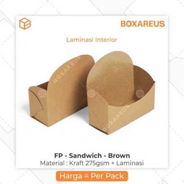 Box Roti Bakar Panggang Toast Box Packaging | FP Sandwich Sandwich Brown