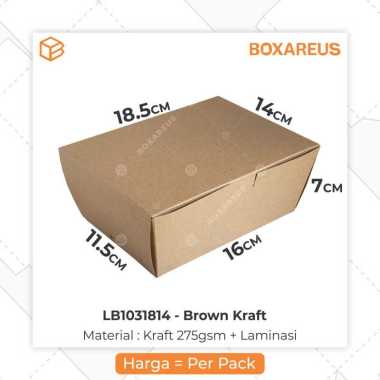 Lunch Box, Box Makanan, Dus Snack, Dus Kue, Snack Box - LB1031814 POLOS