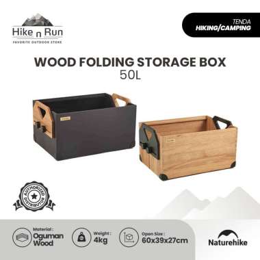 Box Penyimpanan Naturehike NH21SNX07 50L Solid Wood Storage Box Cokelat