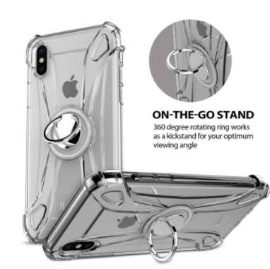 [new] iLuv iPhone X Case Crystal Ring Softcase with Handgrip Ring