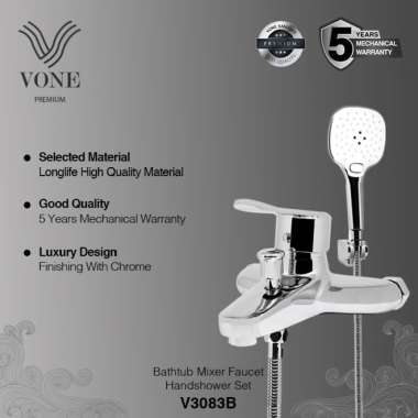 VONE Kran Bathub Mixer Keran Shower Panas Dingin Set V3083B ( VONE PREMIUM )
