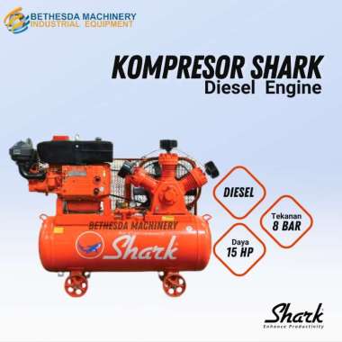 Mesin Kompresor Diesel 15 HP / 15 PK ZS1125M 3 piston Shark Air Compressor 15 HP