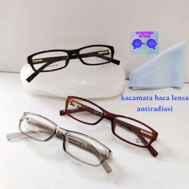 kacamata baca mini full frame kecillensa antiradiasi supersin plus175 cokelat