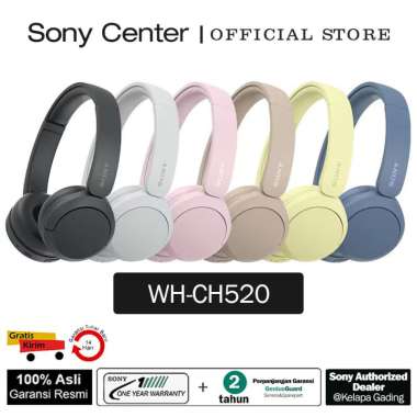Sony Center Jakarta - Sony WH-CH520 / WHCH520 / WH CH520 Bluetooth Wireless On-Ear Headphones with M