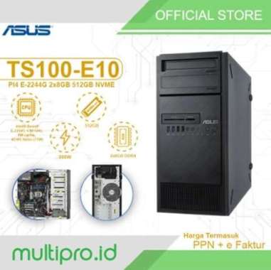 Server Asus TS100-E10/PI4 E-2244G 2x8GB 512GB NVME