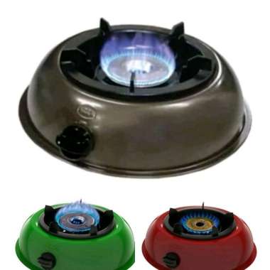 Kompor gas 1 Tungku HOCK Kompor Bulat Kompor Low Pressure Hitam
