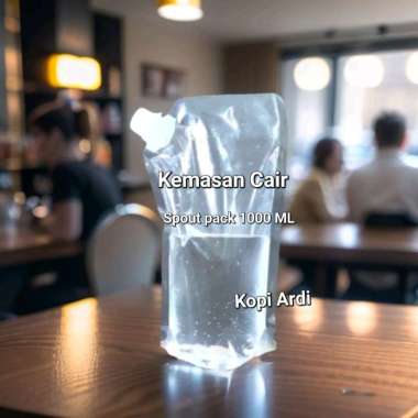 Kemasan Standing pouch cair 1000 ml Spoutpack