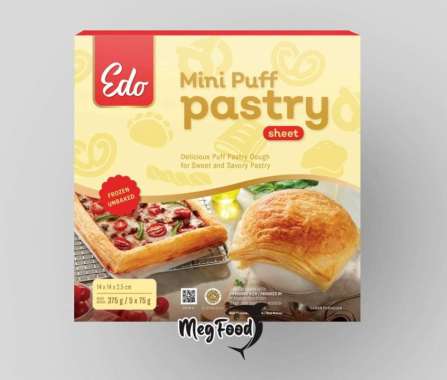 EDO Mini Puff Pastry Sheet Adonan Kulit Pastry Lembaran 375gr
