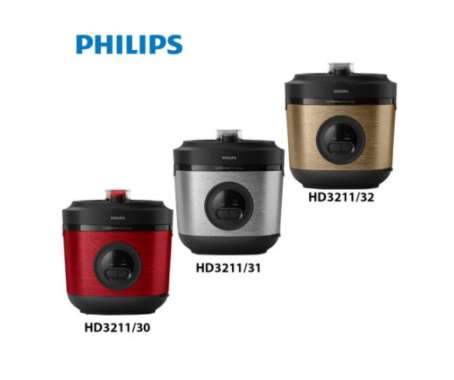 Rice Cooker / Magic Com Stainless 1.8L Philips HD 3211 New