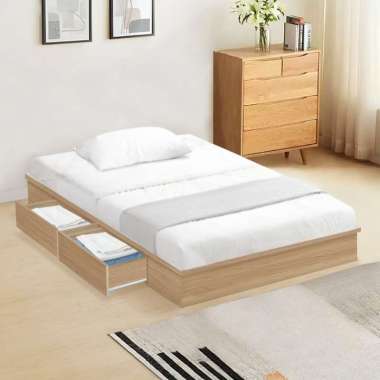 Ranjang Dipan Kayu Rangka Tempat Tidur Divan Modern Minimalis IOWA Snow Walnut DIVAN 120 CM