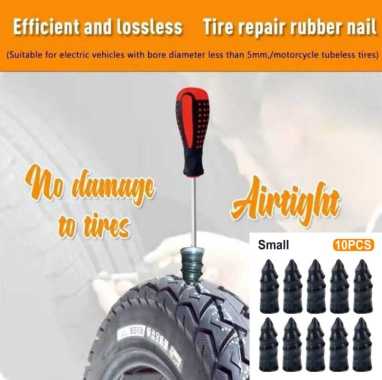 Tambal Ban Tubeless darurat sepeda MTB motor mobil sekrup paku karet
