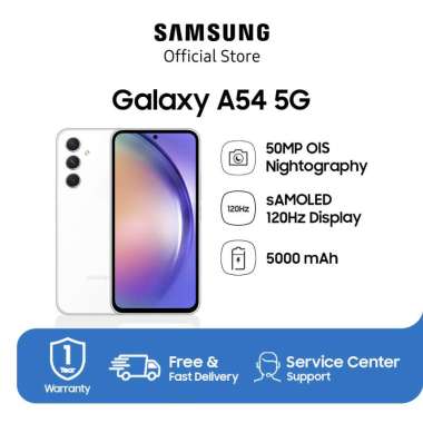 Samsung Galaxy A54 5G Smartphone (8/256GB) Awesome White
