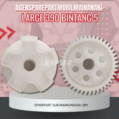 Large Gear buat mobil/motor mainan aki. cocok buat gearbox tipe 390 kembang/bintang 5 Bahan Plastik