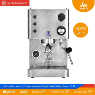 Latina Altro 550ml Boiler Espresso Coffee Maker + Preassure Gauge + Display Timer Altro 2 White