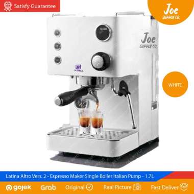 Latina Altro 550ml Boiler Espresso Coffee Maker + Preassure Gauge + Display Timer Altro 2 White