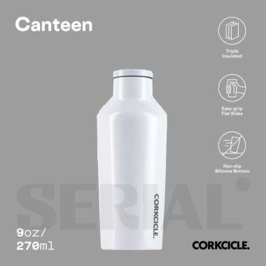 CORKCICLE® Canteen 9oz - Dipped Modernist White